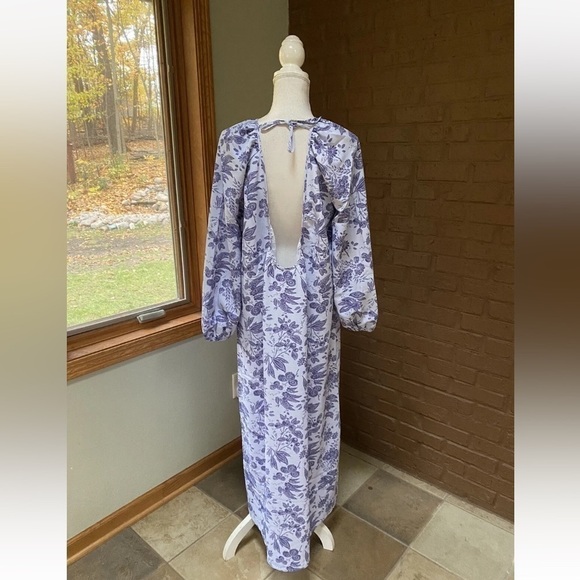 Hill House The Simone Dress Size S Lilac Tonal Floral Modest Floral Holiday - Picture 7 of 8